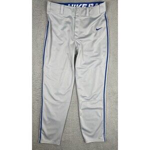 Nike Baseball Pants Mens Large (34x32) Gray Blue Piping AH6942-062 (Dodgers cw)